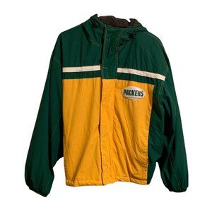 NFL Game Day Green Bay Packers Fleece-Lined/Polyester Zip Hood Jacket